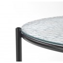 Стол журнальный HALMAR ROSALIA бесцветный/черный, 70/41